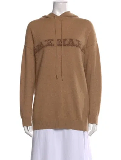 Pre-owned Max Mara Cashmere Graphic Print Sweater In Brown