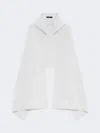 Max Mara Cashmere Hooded Shawl In White