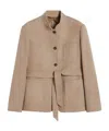 Max Mara Cashmere Jacket With Belt In Black