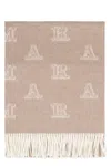 Max Mara Cashmere Jacquard Stola In Neutral