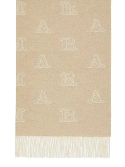 Max Mara Cashmere Jacquard Stole Accessories In Neutral