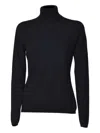 Max Mara Turtleneck Long-sleeved Knitted Top In Black