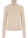 Max Mara Cashmere Turtleneck Sweater In Neutrals