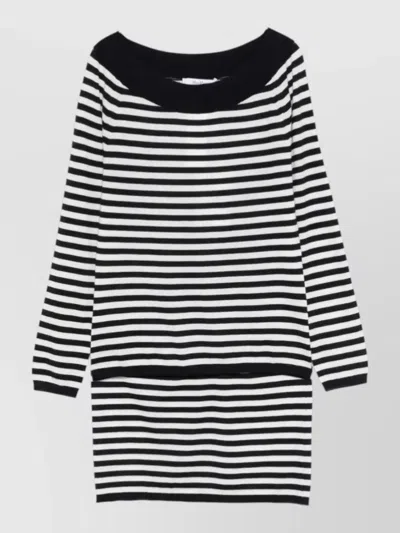 Max Mara Cashmere Knit Sweater Slim Fit Stripes In Multi