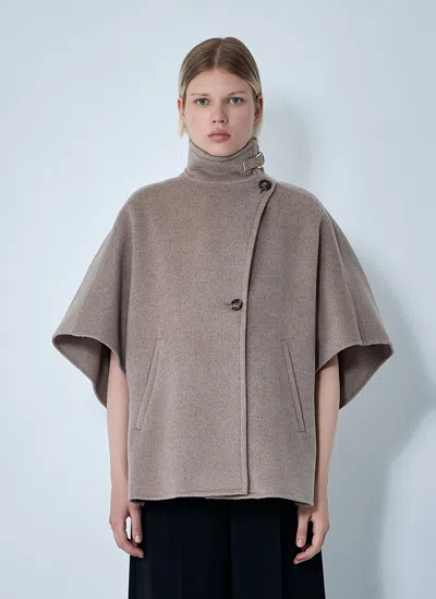 Max Mara Cashmere Logo Motif Poncho