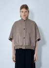 Max Mara Women Cashmere Logo Motif Poncho In Brown