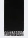 Max Mara Cashmere Stole With Logo In Black