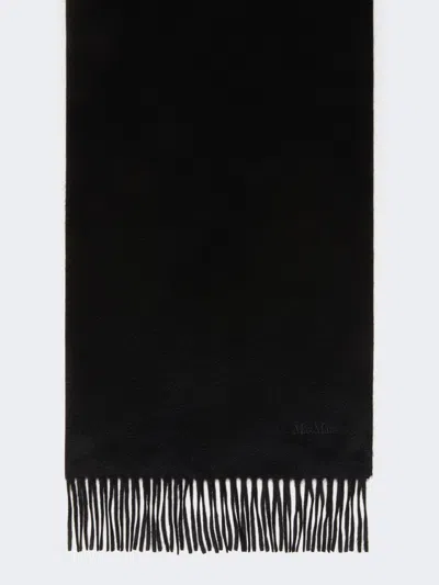 Max Mara Cashmere Logo Stole In Black