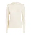 Max Mara Cashmere Long-sleeve Top In White