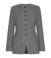 Max Mara Cashmere Longline Jacket In Grey