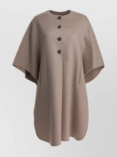 MAX MARA CASHMERE MIDI LENGTH CAPE FEATURING POCKETS