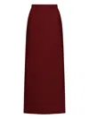 Max Mara Cashmere Midi Skirt In Burgundy