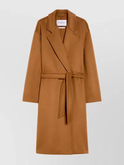 MAX MARA CASHMERE MIDI WRAP COAT WITH LAPEL COLLAR