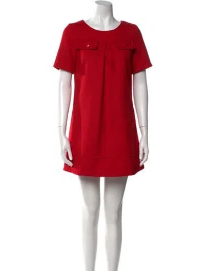Pre-owned Max Mara Cashmere Mini Dress In Red