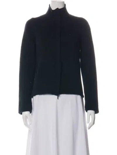 Pre-owned Max Mara Cashmere Mock Neck Sweater In Black