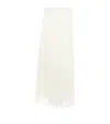 Max Mara Cashmere Monogram Scarf In White