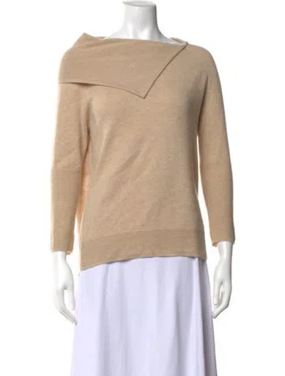Pre-owned Max Mara Cashmere Off-the-shoulder Sweater In Neutrals