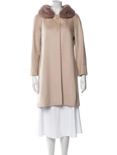 Pre-owned Max Mara Cashmere Parka In Neutral