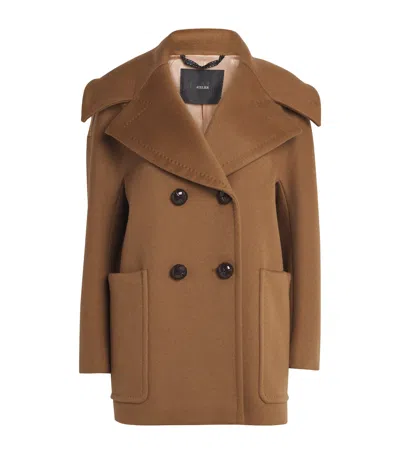 Max Mara Cashmere Pea Coat In Neutral