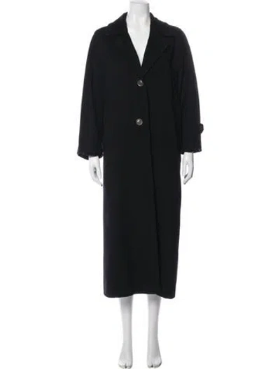 Pre-owned Max Mara Cashmere Peacoat In Black