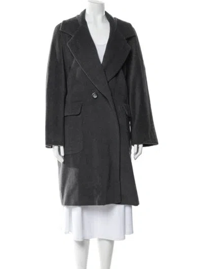 Pre-owned Max Mara Cashmere Peacoat In Gray