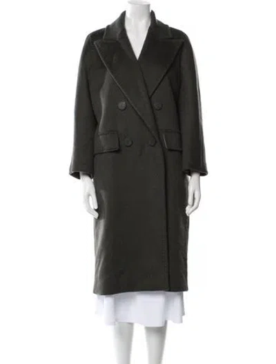 Pre-owned Max Mara Cashmere Peacoat In Green