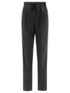 Max Mara Matilde Stripe High Waist Wool Blend Trousers In Grey