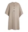 Max Mara Long Cape In Cashmere Drap In Brown