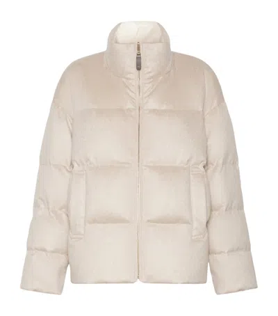 Max Mara Cashmere Puffer Coat In Nude
