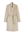 Max Mara Cashmere Robe Coat In Gray