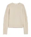 Max Mara Cashmere Round Neck Sweater In Nude