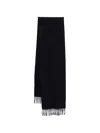 Max Mara Wadalia Rectangular Scarf Fringed Edges In Black
