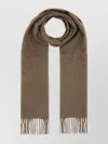Max Mara Cashmere Scarf Featuring Fringed Edges In Brown