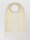 Max Mara Cashmere Scarf Fringed Edges Soft Texture In Neutral