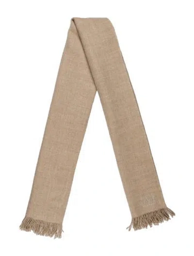 Pre-owned Max Mara Cashmere Scarf In Neutral