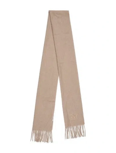 Pre-owned Max Mara Cashmere Scarf In Neutral
