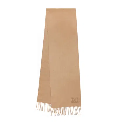 Max Mara Cashmere Scarf In Sand