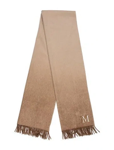 Pre-owned Max Mara Cashmere Scarf W/ Tags In Brown
