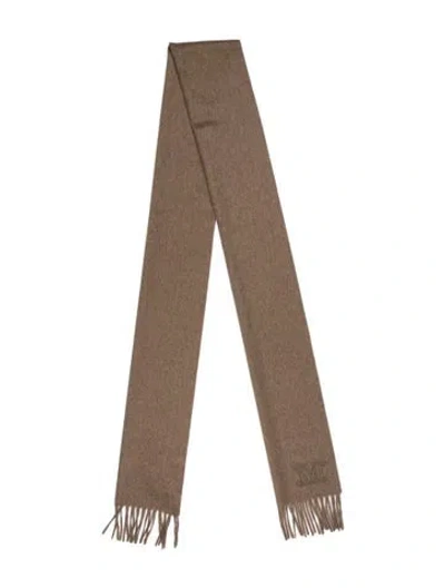 Pre-owned Max Mara Cashmere Scarf W/ Tags In Neutral
