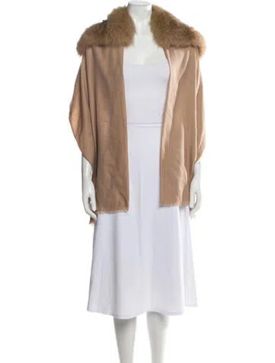 Pre-owned Max Mara Cashmere Scarf W/ Tags In Neutrals