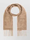 Max Mara Cashmere Scarf With Embroidered Monogram Detail
