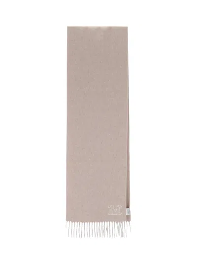 Max Mara Cashmere Scarf "wsdalia" In Beige