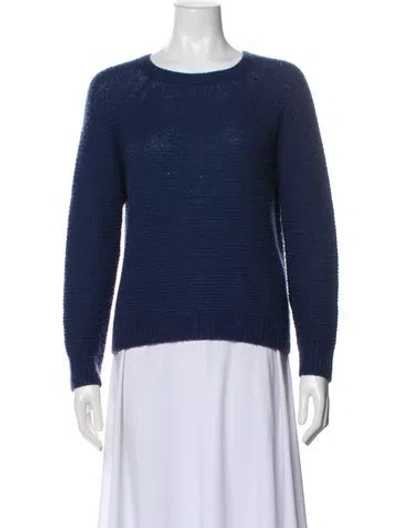 Pre-owned Max Mara Cashmere Scoop Neck Sweater In Gray