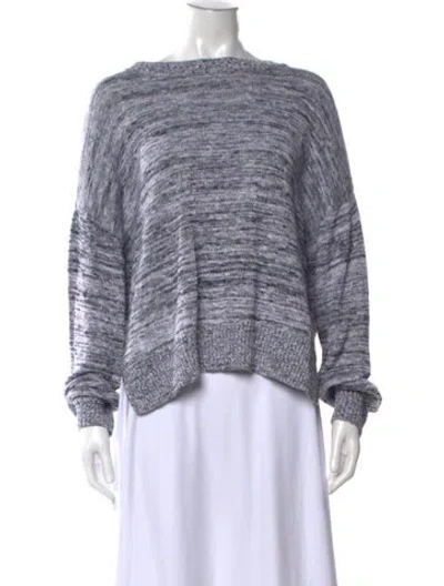 Pre-owned Max Mara Cashmere Scoop Neck Sweater In Grey