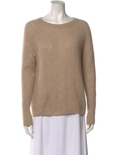 Pre-owned Max Mara Cashmere Scoop Neck Sweater In Neutral