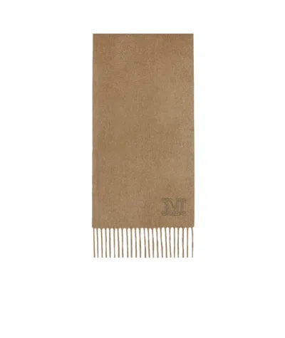 Max Mara Cashmere Shawl With Monogram Embroidery