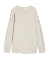 Max Mara Cashmere Shirt With Round Neck In White