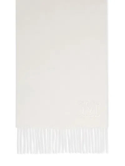 Max Mara Cashmere Stola With Subtle Sheen In White