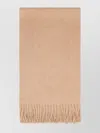 Max Mara Cashmere Stole Fringed Edges In Neutral