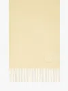 Max Mara Cashmere Stole With Embroidery In Pale Yellow